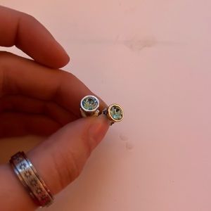 Blue and Silver Women’s Stud Earrings